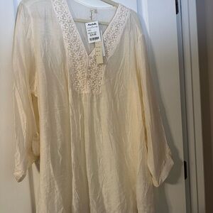 Grand & Greene Cream Embroidered Tunic